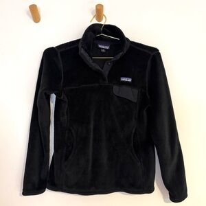 Patagonia Women’s Black Re-Tool Half Snap Synchilla Pullover Fleece Jacket S